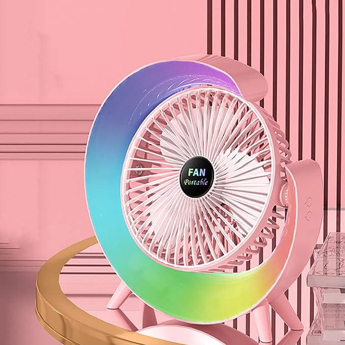 Colourful LED Desk Fan