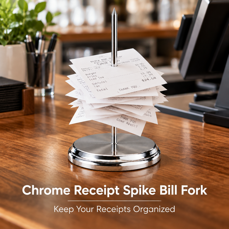 Deli 0241 Bill Fork – Chrome Receipt Spike
