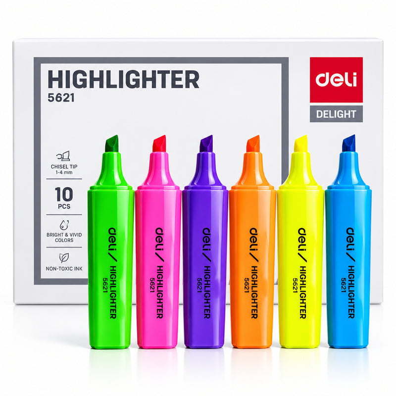 Deli Accentio assorted colour highlighters