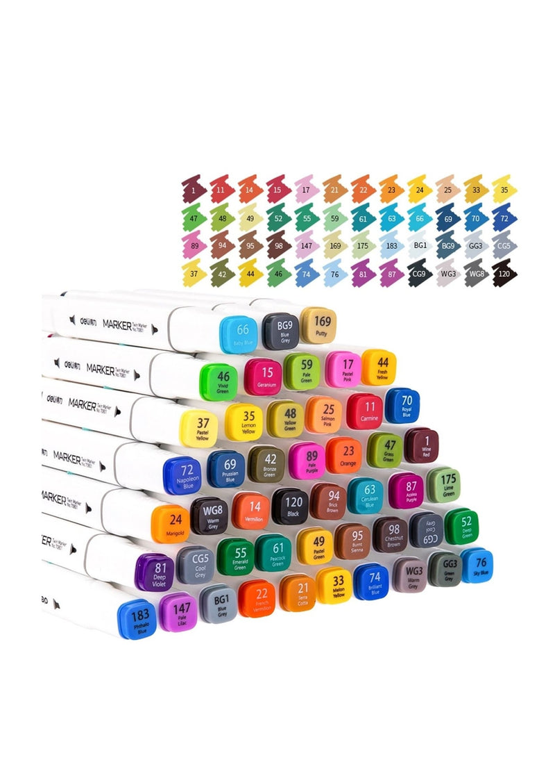 Deli ColorRun 48-colour marker storage case