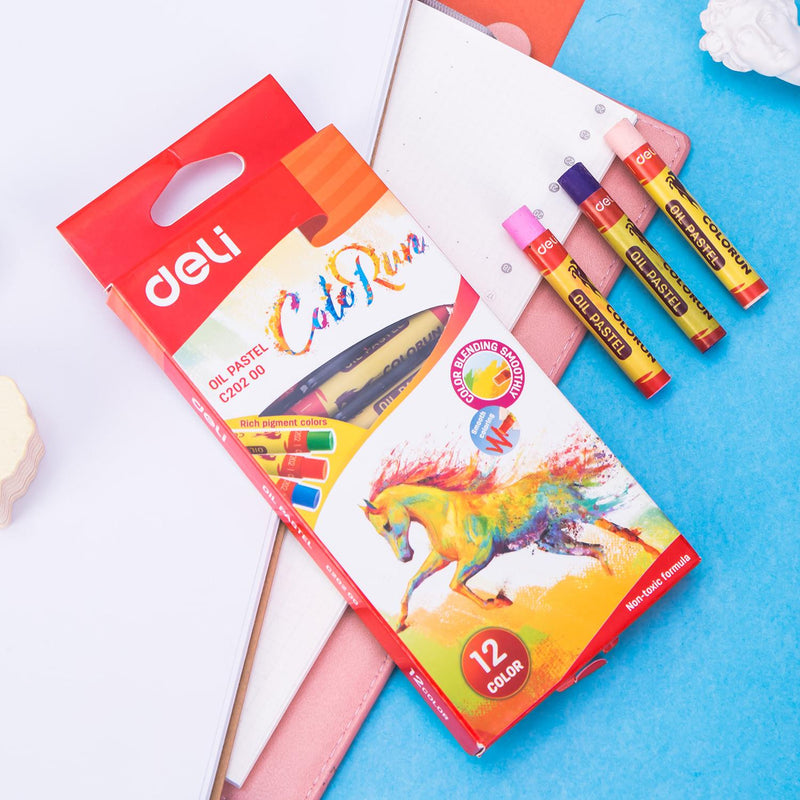 Deli ColorRun EC20200 12 Colours Oil Pastels