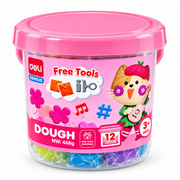 Deli Dough It Free Tools set with 12 colours and 468 grams