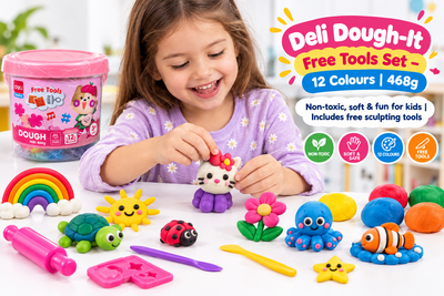 Deli Dough It! Free Tools Set – 12 Colours, 468 g