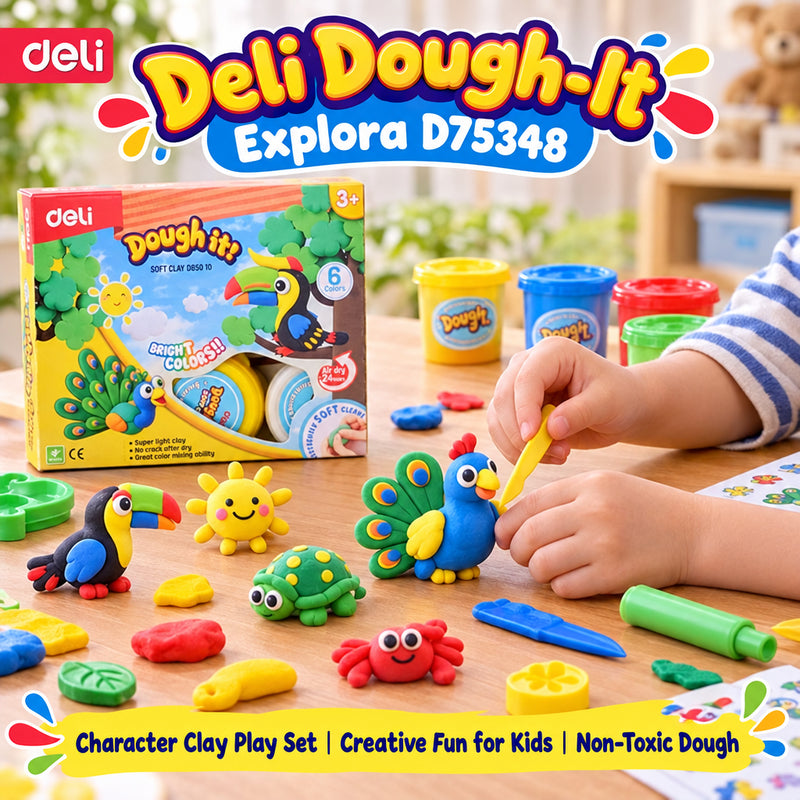 Deli Dough It! Explora D75348 Character Dough Play Set