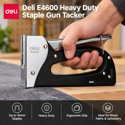 Deli E4600 Heavy-Duty Staple Gun Tacker – Up to 10 mm