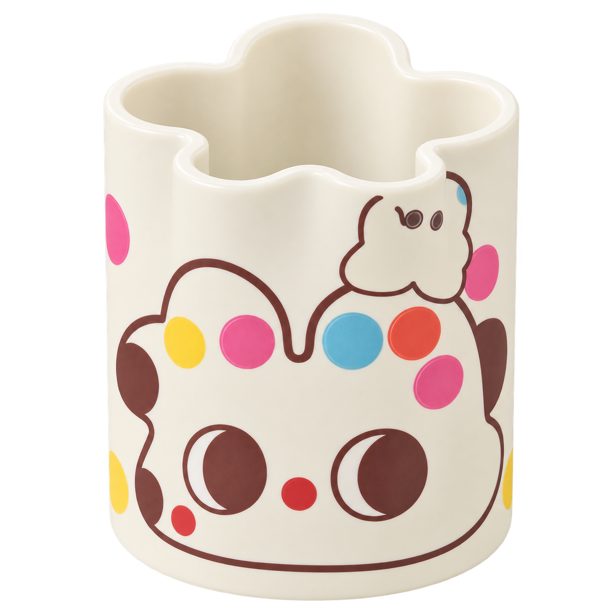 Deli EZ450 Pen Holder - Cream White