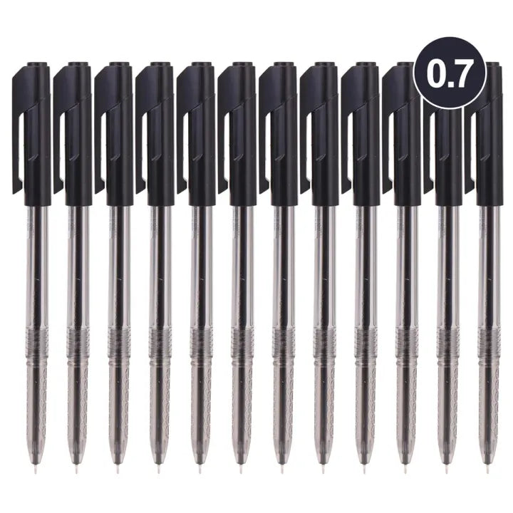 Deli Q009 Arrow 0.7 mm black ballpoint pens box of 12