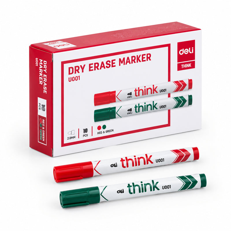 Deli THINK U001 whiteboard marker, 2.0 mm bullet tip
