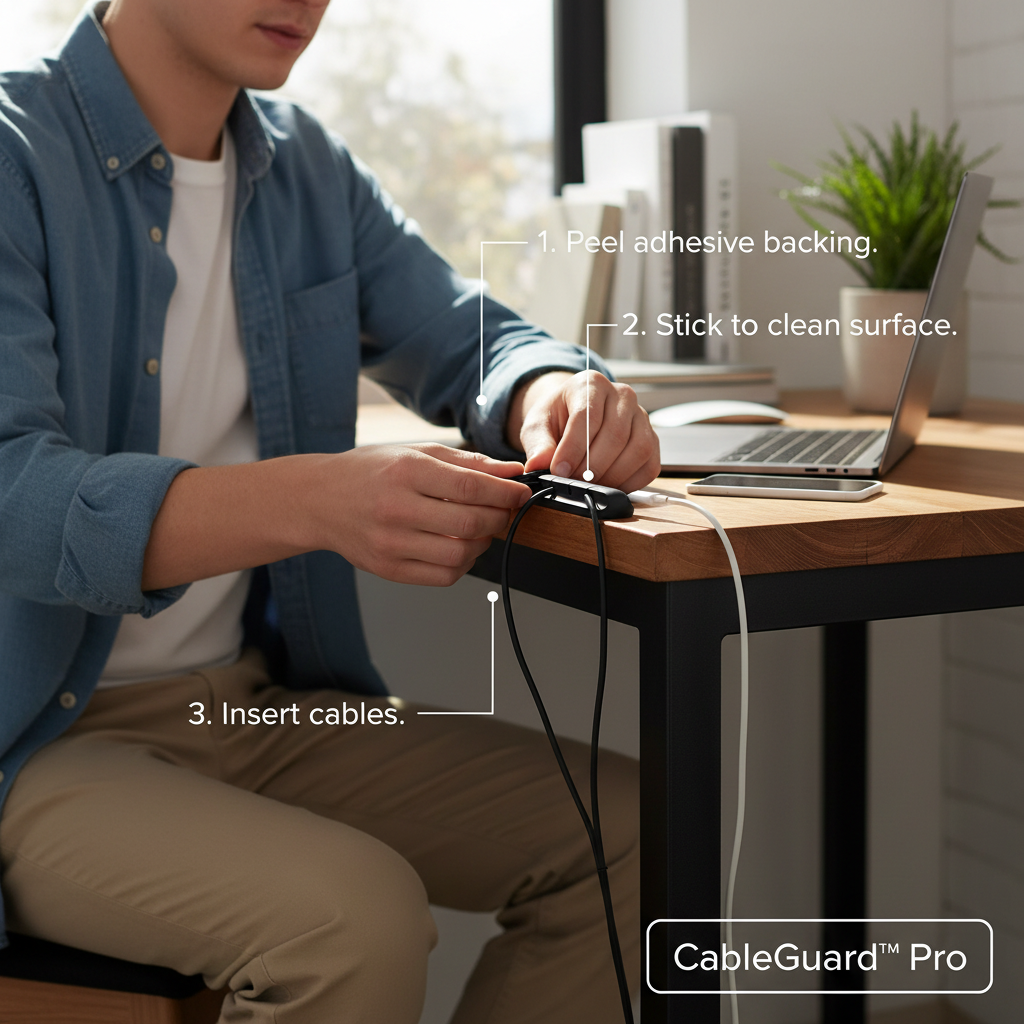 Two black five-slot cable holders on a light NexuraCart theme background