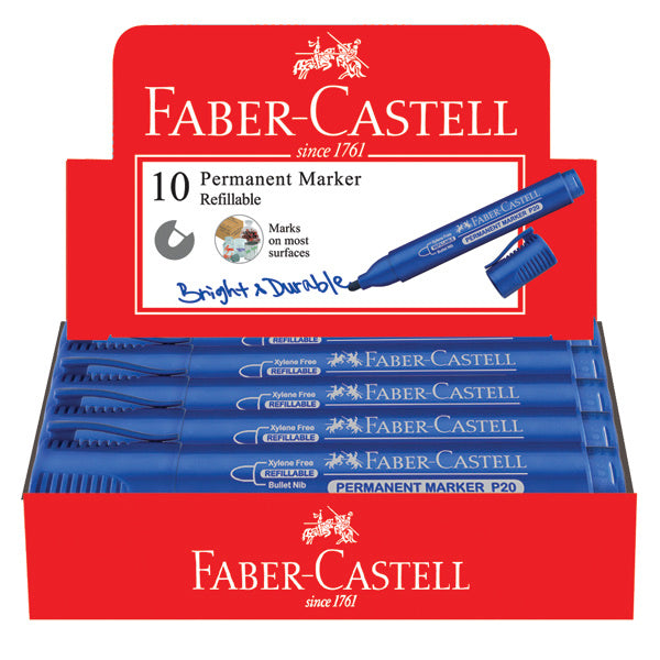 Faber-Castell refillable blue permanent marker