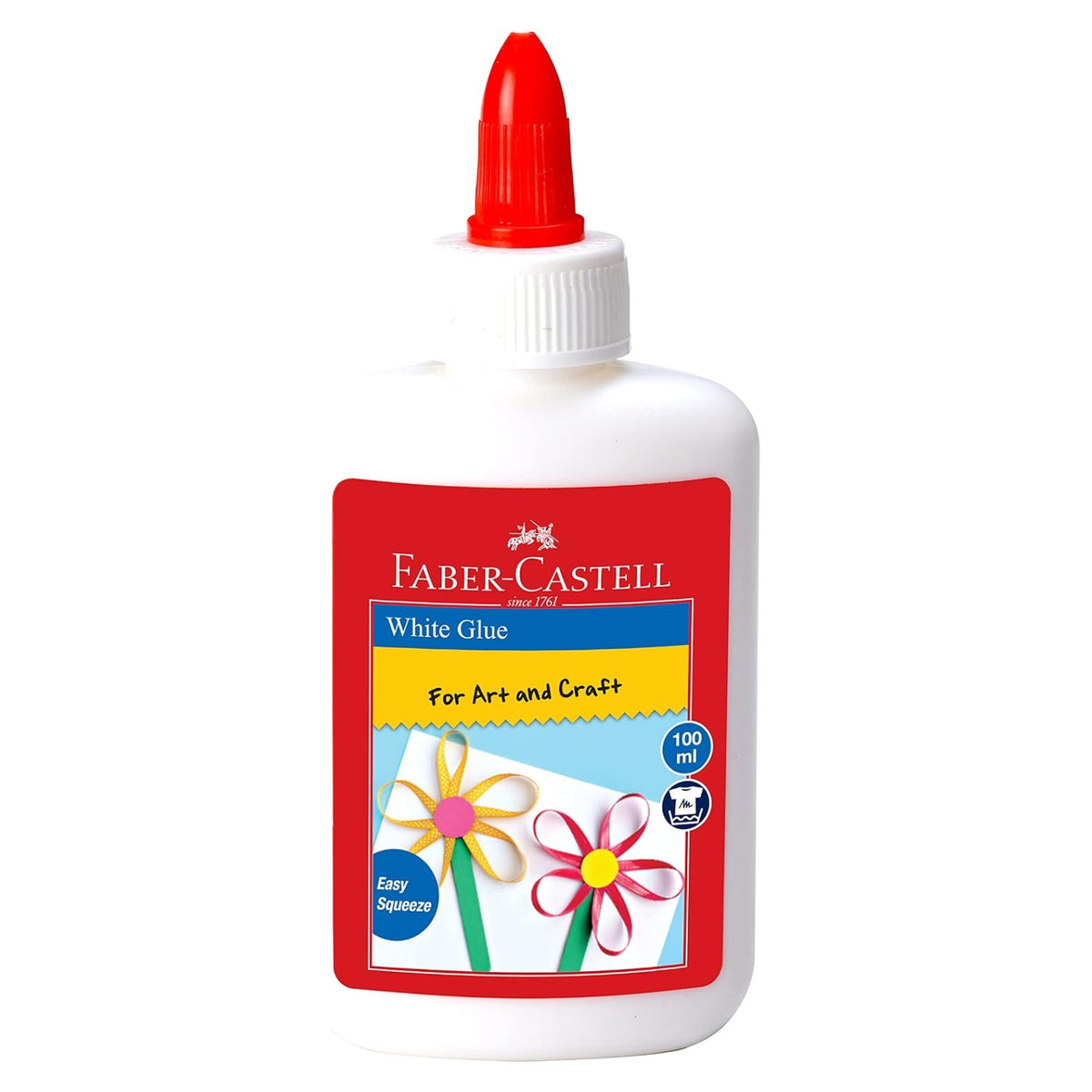 Faber-Castell White Glue 100 ml, easy squeeze, for art and craft