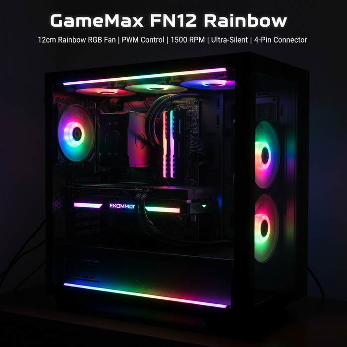 GAMEMAX FN-12Rainbow-C2 ARGB case fan