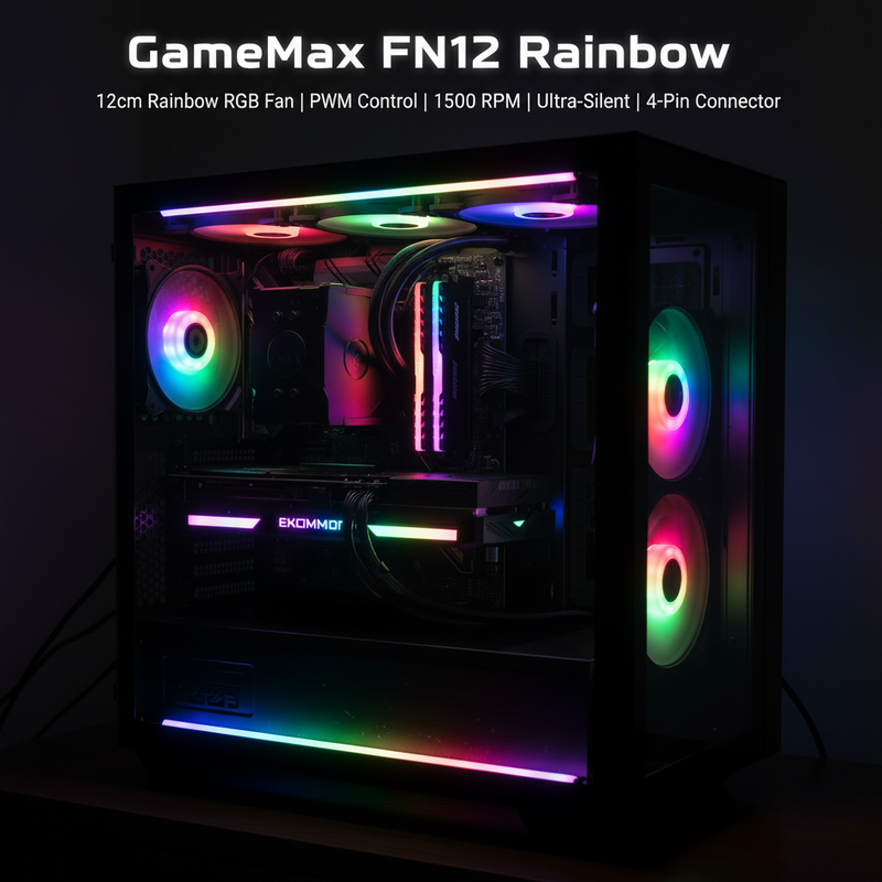 GAMEMAX FN-12Rainbow-C2 ARGB case fan