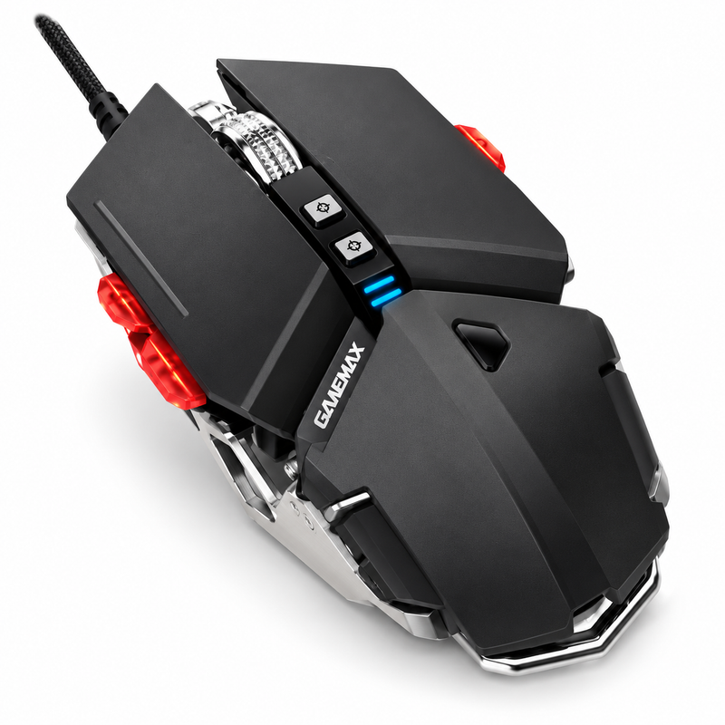 GAMEMAX GX-9 matte black metal-base gaming mouse
