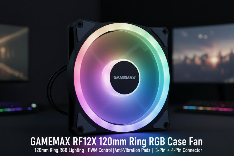 GAMEMAX RF12X 120mm RGB ring case fan