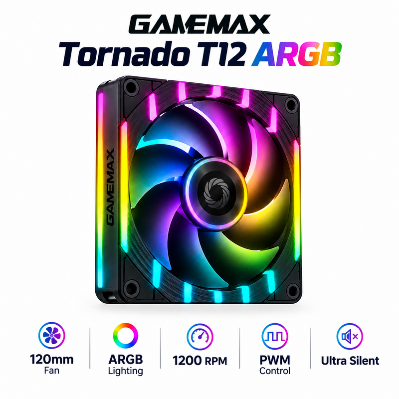GAMEMAX Tornado T12 ARGB-R case fan
