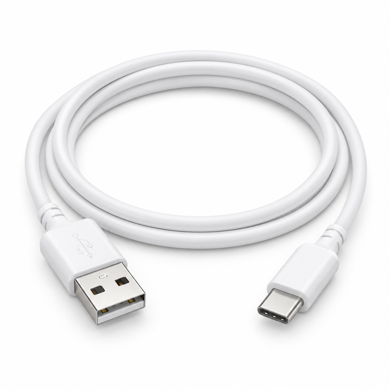 Genuine USB 2.0 USB-A to USB-C 100W 1.5m cable White