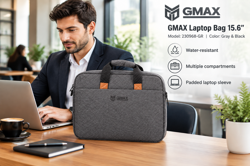 GMAX 15.6-inch laptop bag 230968GR grey and black