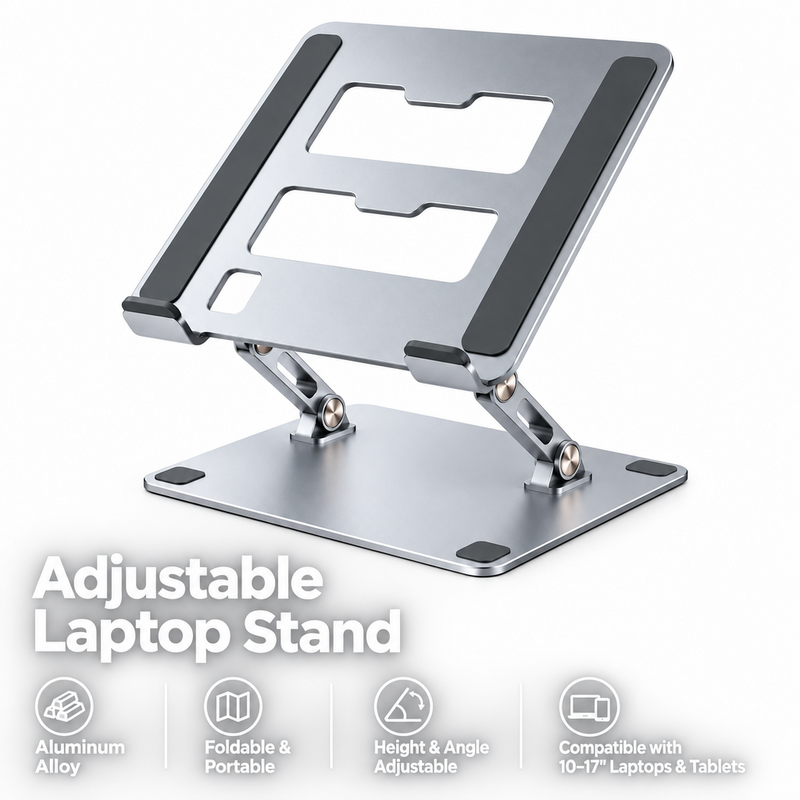 GMAX GMX-X11 grey aluminium notebook stand main view