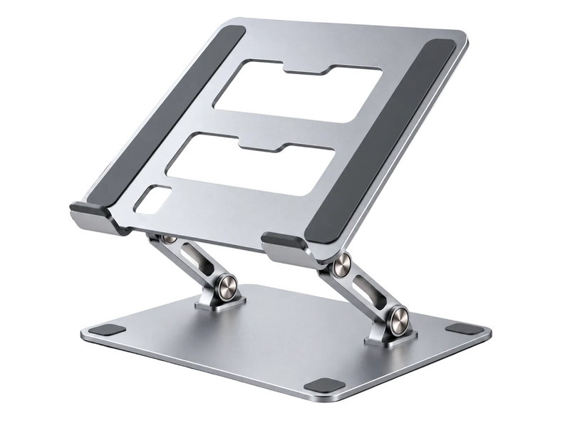 GMAX GMX-X11 grey aluminium notebook stand side view