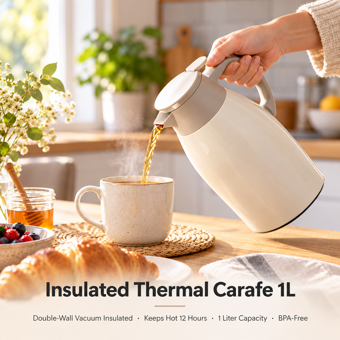 1 L insulated thermal carafe serving tea