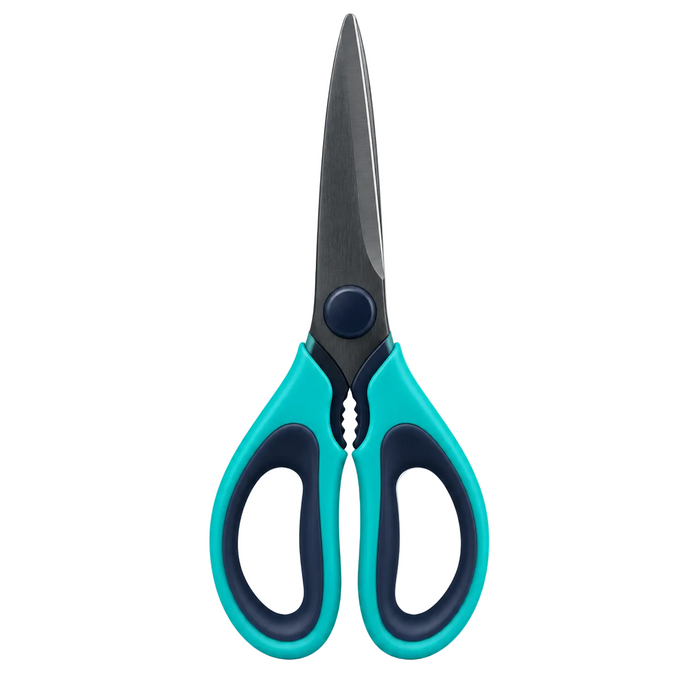 Italo KT-33894 kitchen scissors teal front view