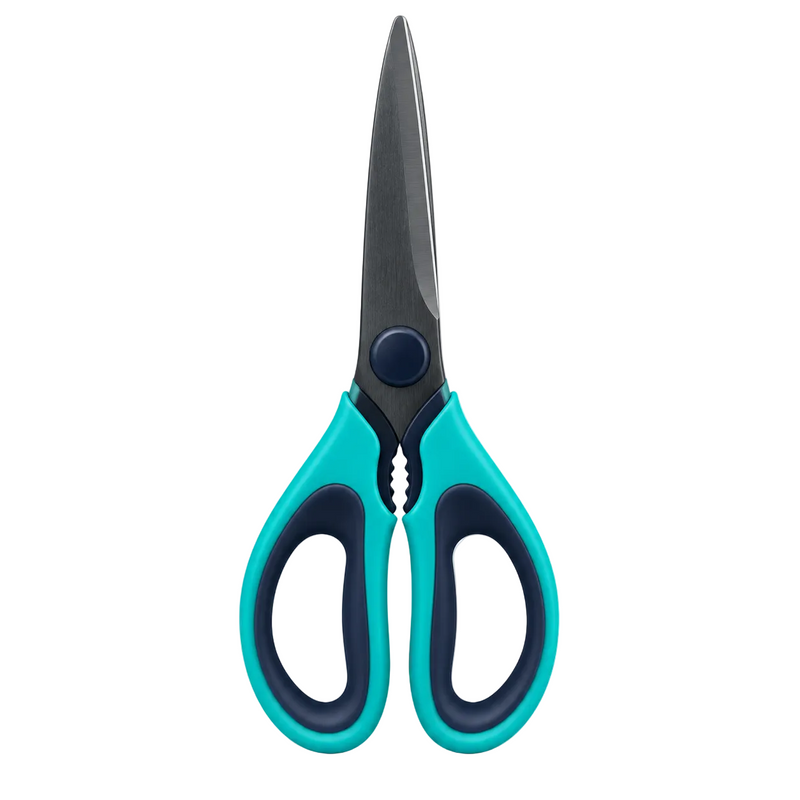 Italo KT-33894 kitchen scissors teal front view