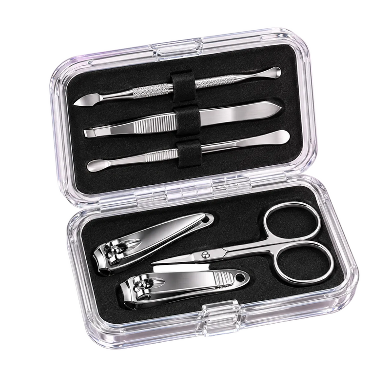 Italo QZ-N125 manicure tools in clear storage case