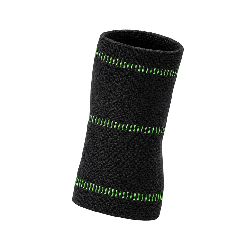 Italo P-101 black wrist support with green stitching