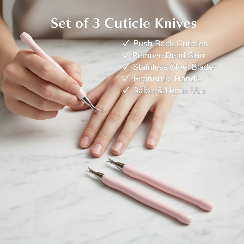 Italo QZ-X029 cuticle knife set front view