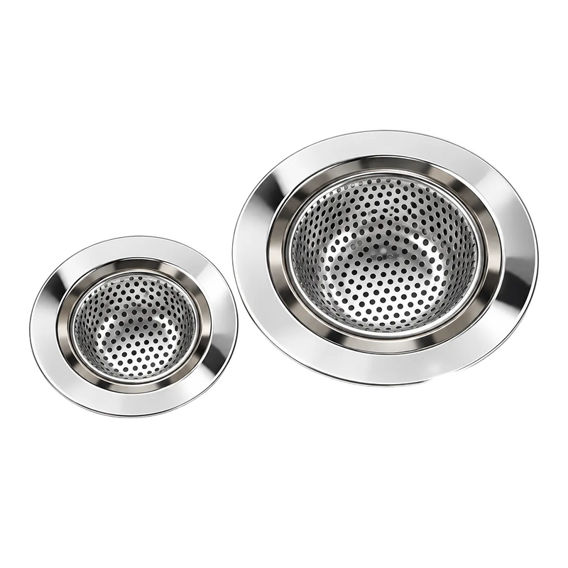 Italo SMS-3002 stainless-steel sink strainer set in 7 cm and 11.5 cm sizes