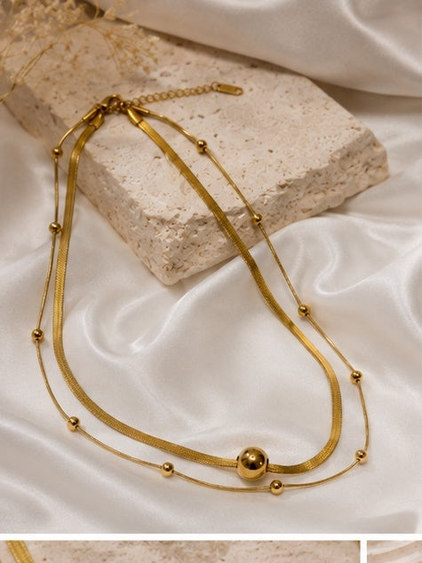 Anti-Tarnish Double Layer Necklace
