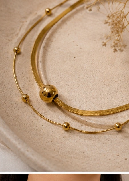 Anti-Tarnish Double Layer Necklace