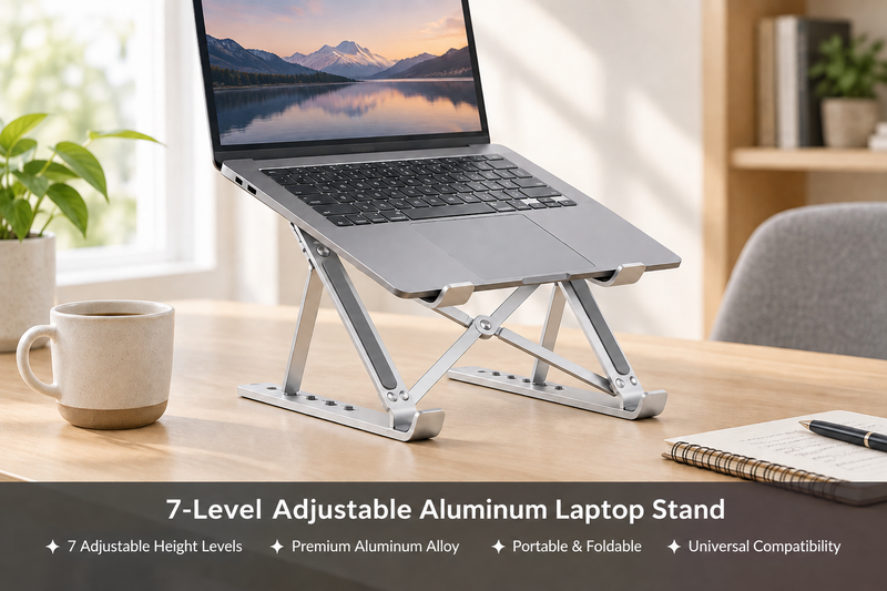 Ayzoq 7-level adjustable aluminium laptop stand