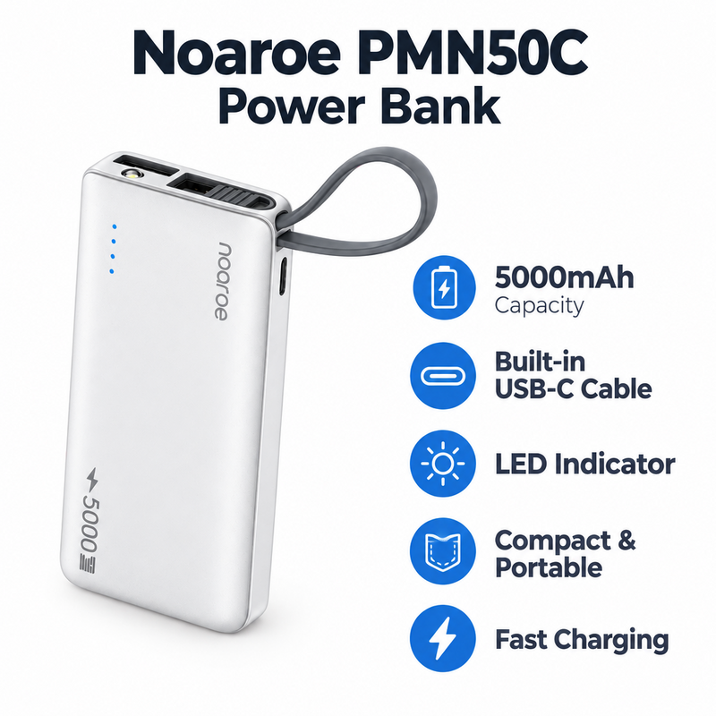 noaroe PMN-50C mini power bank hero view