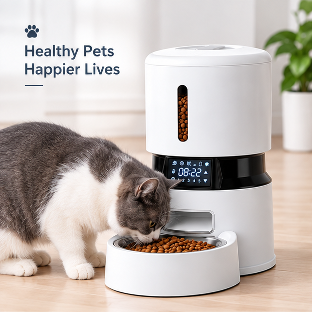 Automatic Pet Feeder with Digital Display