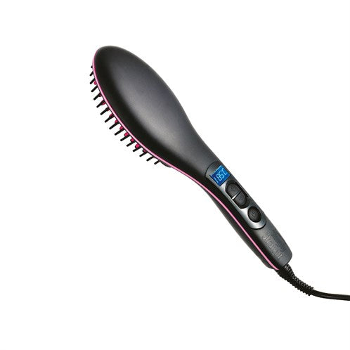 Simply Straight hair straightening brush – black/pink