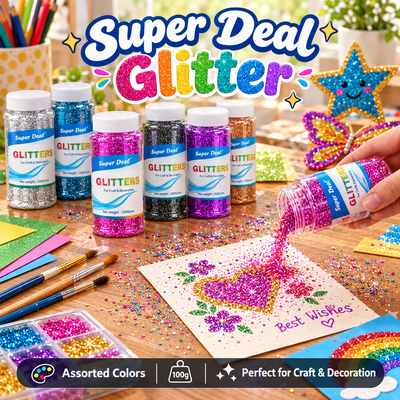 Super Deal Glitter for Craft & Decoration – 100 g