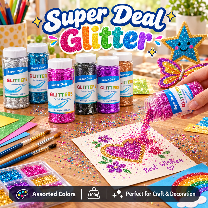 Super Deal Glitter for Craft & Decoration – 100 g