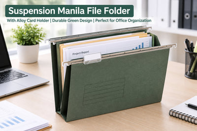 Suspension Manila File Folder with Alloy Card Holder – A4