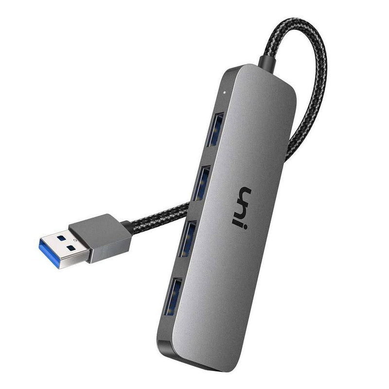 4-Port USB 3.0 Hub, aluminum body, USB-A and USB-C input