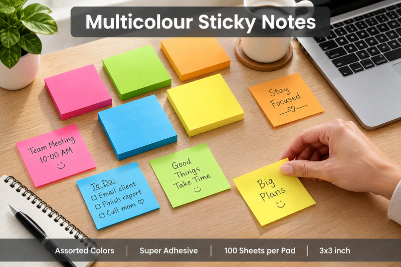 Deli EA03303 Multicolour Sticky Notes – E33