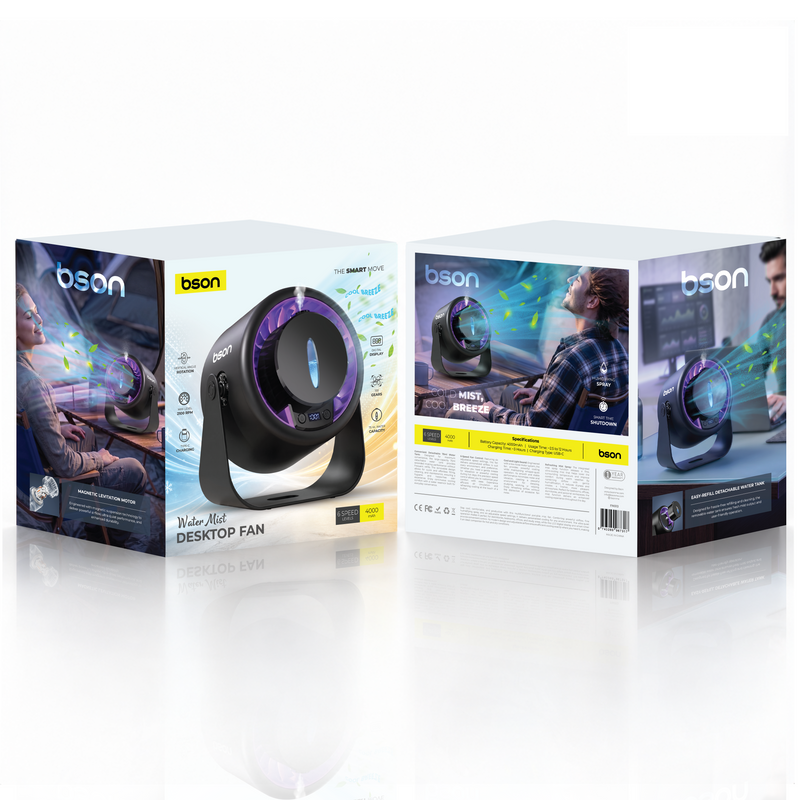 Bson FN013 water mist desktop fan – official product photo 2