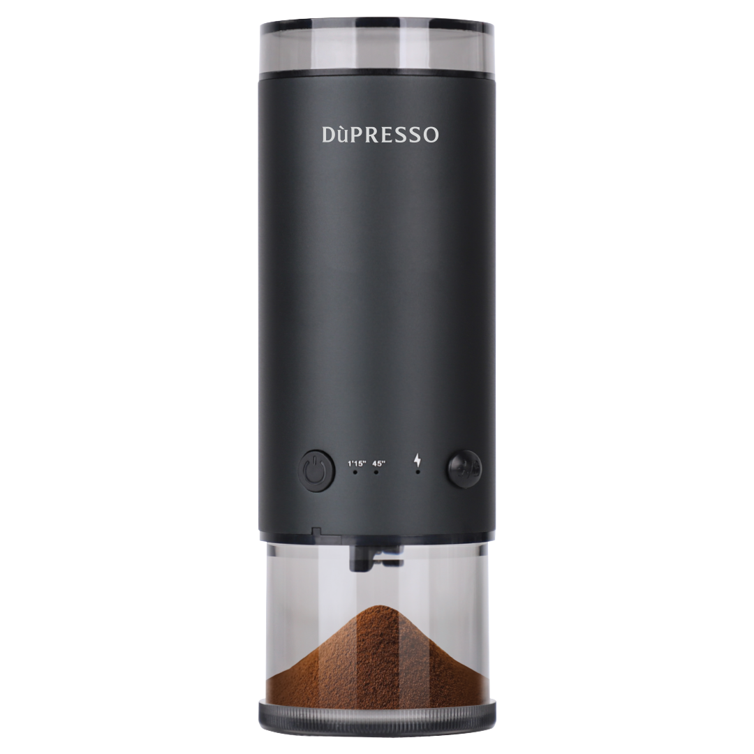 DùPRESSO CK023 conical burr coffee grinder – official view 1